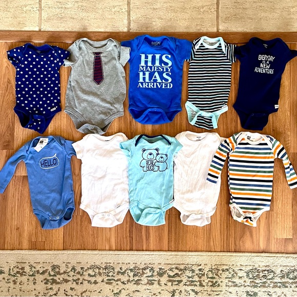 Carter's Other - Baby Boy Clothes Lot 3-6 Months Onesies Bundle 10 Pieces